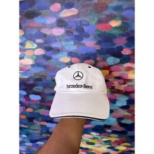 Mercedes-Benz Canada White Baseball Cap Hat Adjustable Strapback Maple Leaf Logo